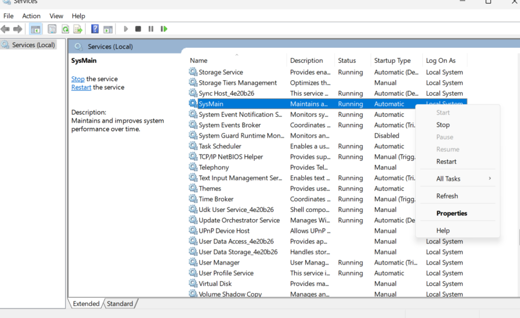 high RAM/Memory usage